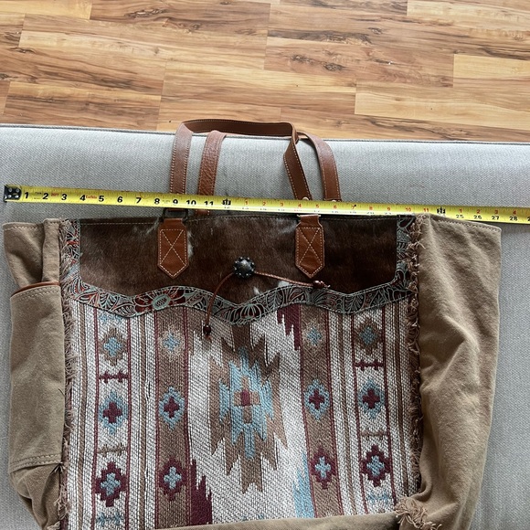 Myra Bag Brown and Tan Travel Bag - Picture 5 of 6